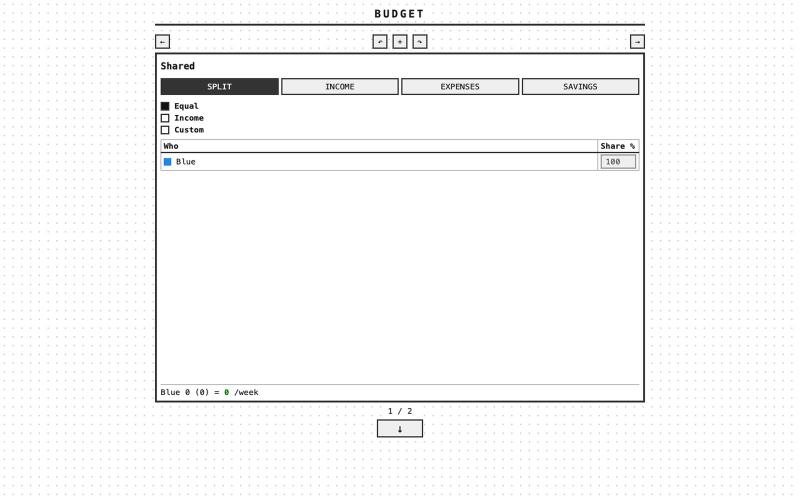 Household Budget — screenshot