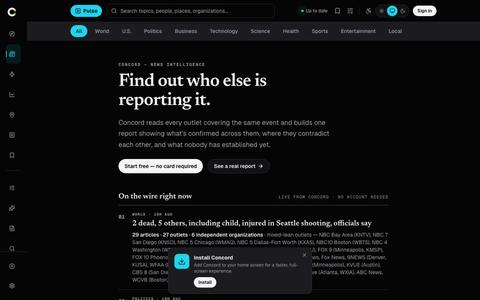 Concord — News, compared — screenshot