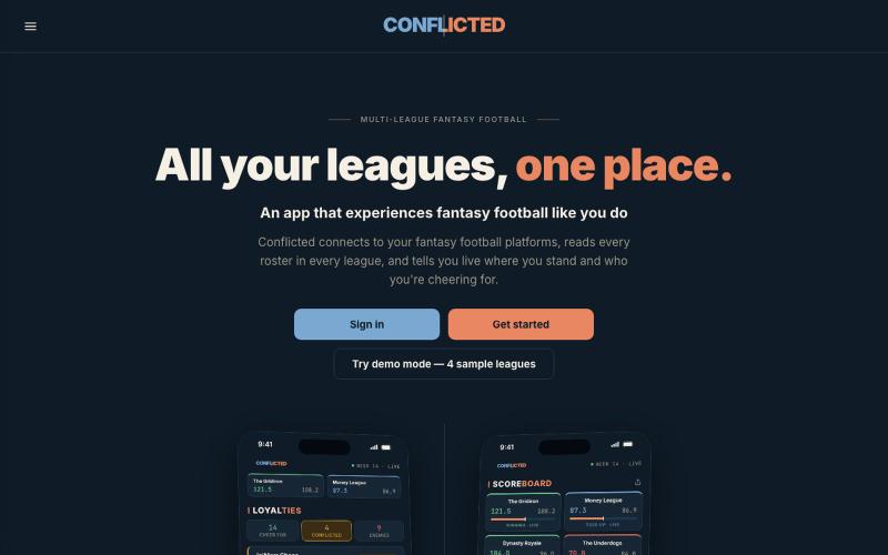 Conflicted Sports — screenshot