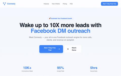 Connexly - Lead Finder Dashboard — screenshot