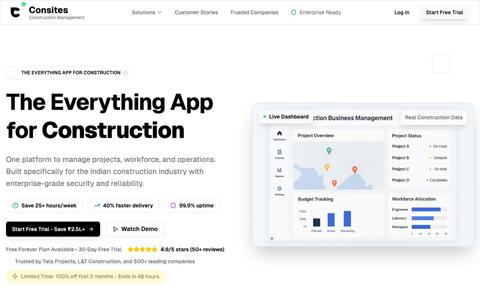 ConSites - Construction Management Platform — screenshot