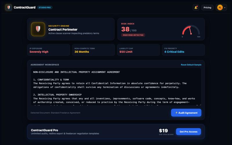 ContractGuard - AI Contract Risk Auditor — screenshot