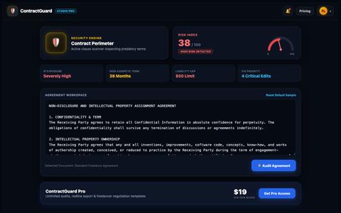 ContractGuard - AI Contract Risk Auditor — screenshot