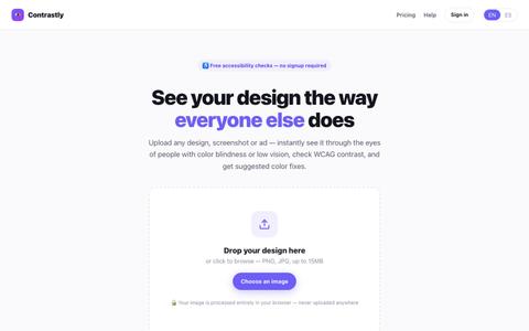 Contrastly — See your design through everyone's eyes — screenshot