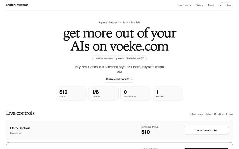 CONTROL THIS PAGE — screenshot