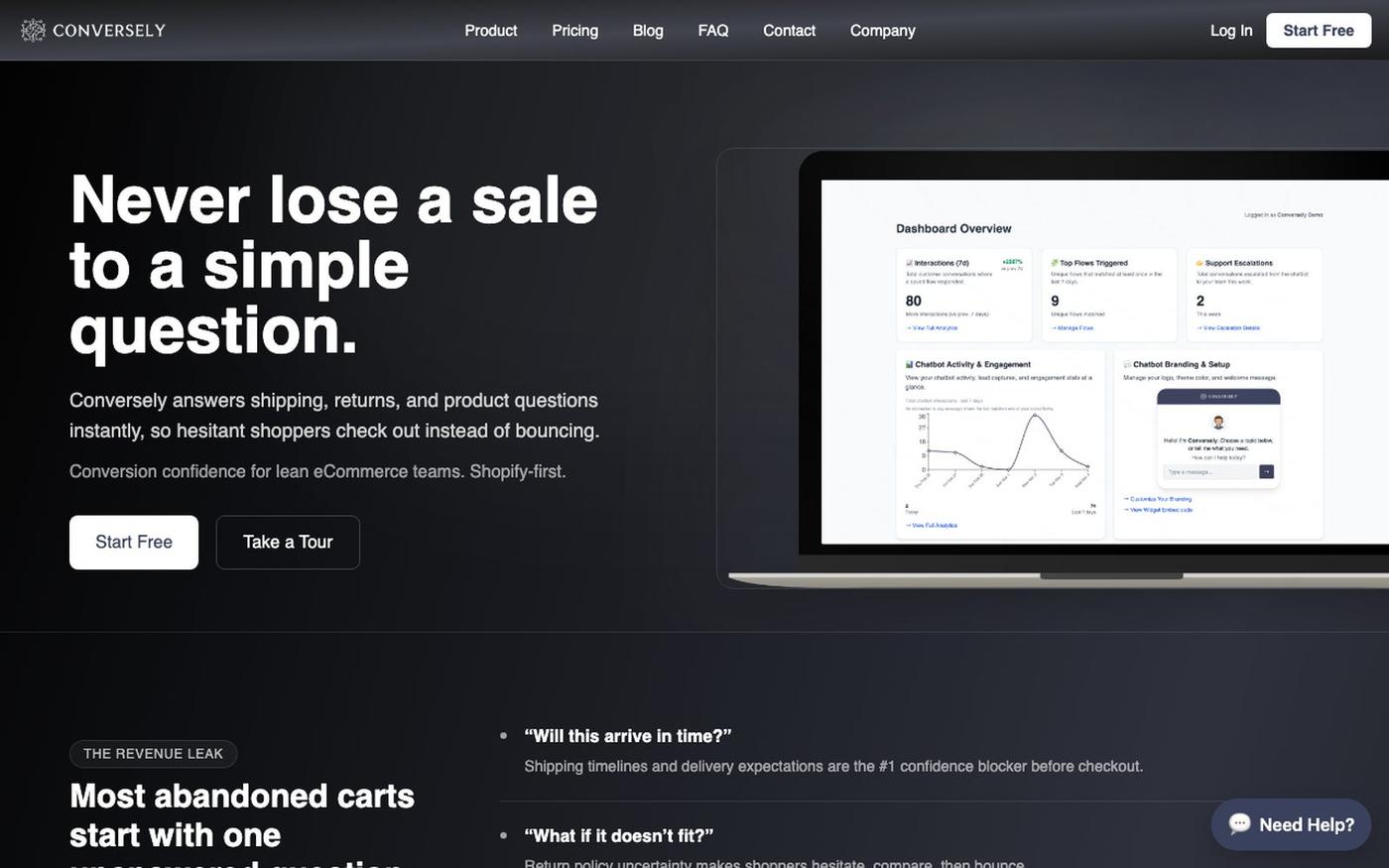 Conversely | AI-Powered Customer Support Platform — screenshot
