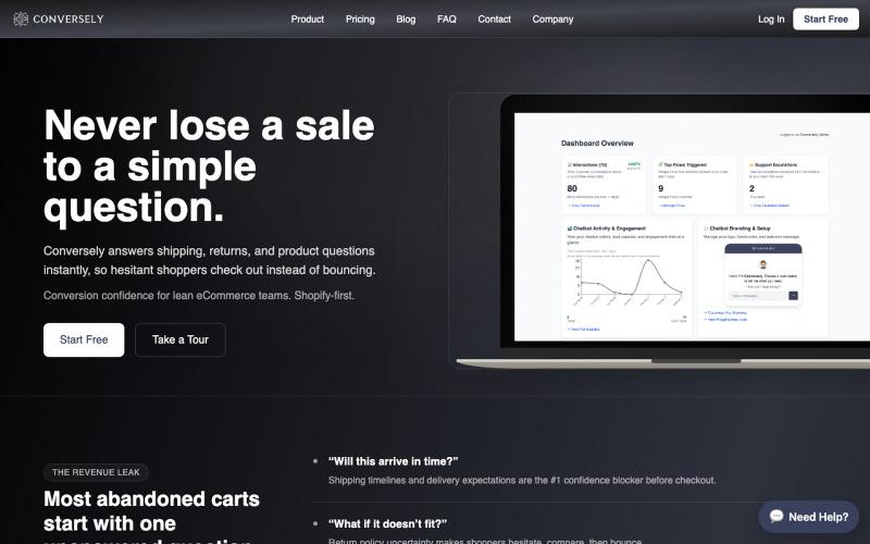 Conversely | AI-Powered Customer Support Platform — screenshot