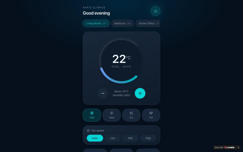 Aeris — Smart Air Conditioner Control — screenshot