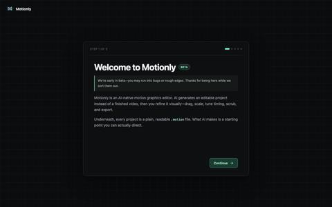 Motionly — screenshot
