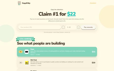 CopyKitty — Copy the attention. — screenshot