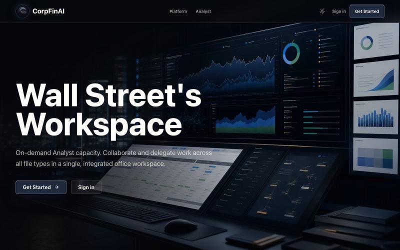 CorpFinAI - Wall Street's Workspace — screenshot