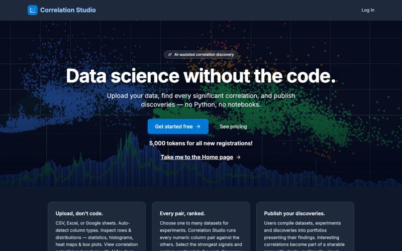 Correlation Studio — Discovery Mining • Causation Analysis — screenshot