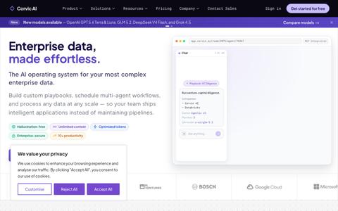 Corvic | The Intelligence Composition Platform — screenshot