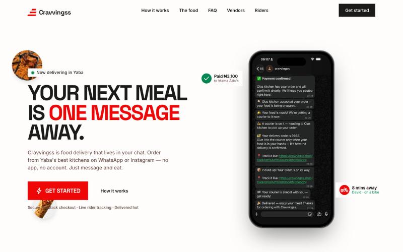Cravvingss — screenshot