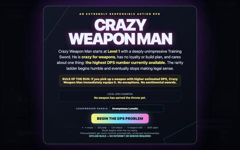 Crazy Weapon Man — screenshot