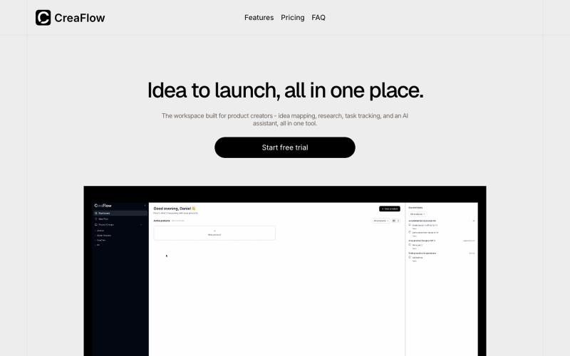 Creaflow — screenshot