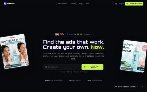 CreatAds — AI Ad Generator for Meta Ads & E-commerce Creatives — screenshot