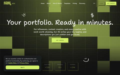 Creative Portfolio — Build Your Portfolio Online — screenshot
