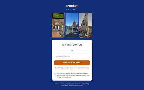 creatR — think it, make it — screenshot