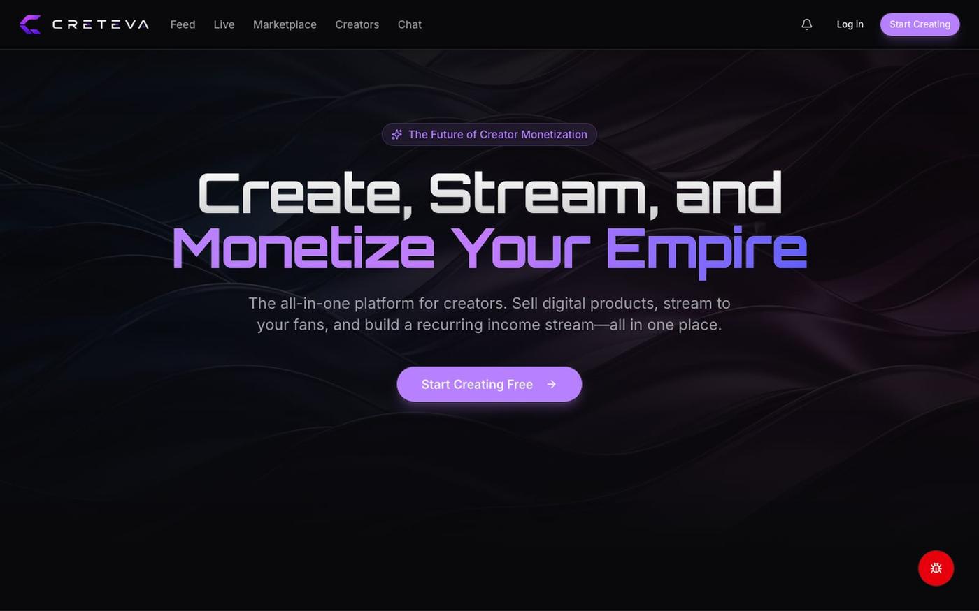 Creteva | The Premium Creator Platform — screenshot