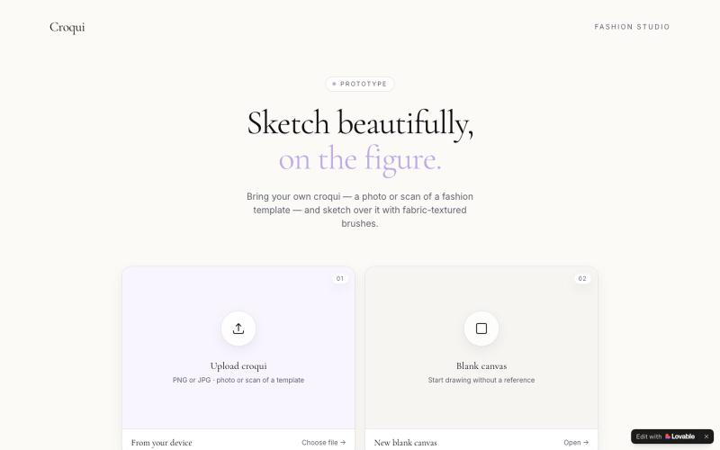 Croqui — Fashion Sketch Studio — screenshot