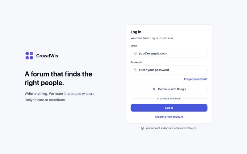 CrowdWis — screenshot