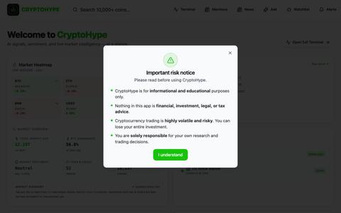 CryptoHype — AI Crypto Overview — screenshot