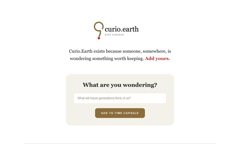 curio.earth — Stay Curious — screenshot