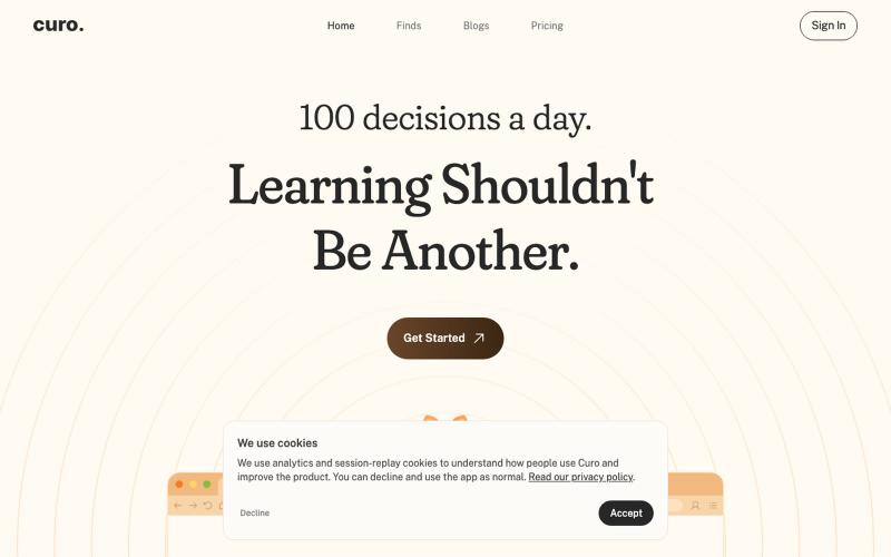 Curo — screenshot