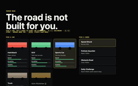 Cursed Road — screenshot