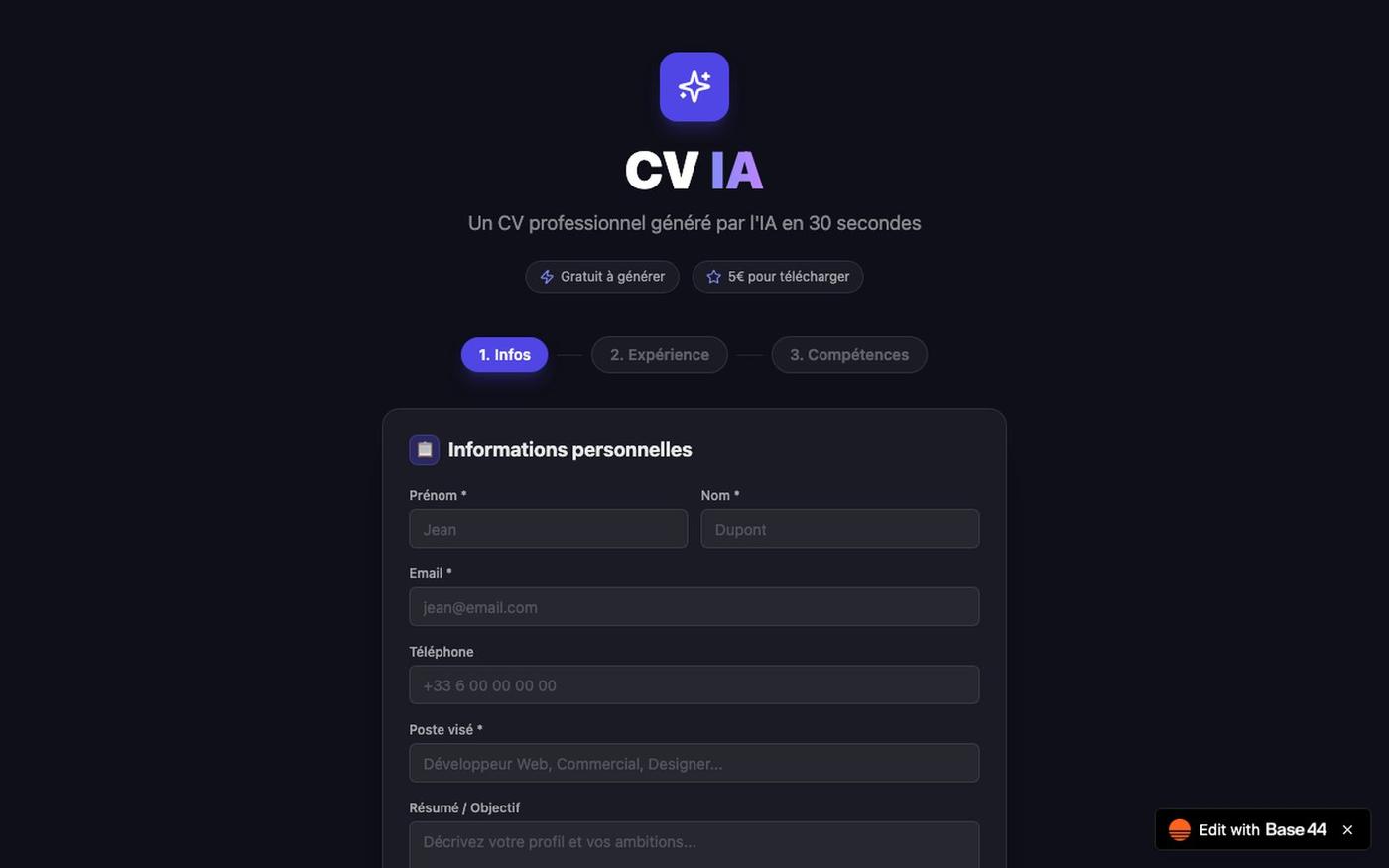 Base44 APP — screenshot