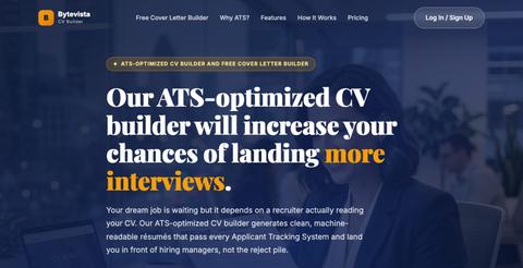 ATS-Optimized CV Builder | Create an ATS-compliant résumé and cover letter Onlin — screenshot