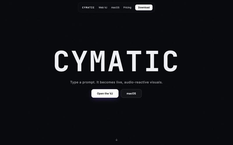 Cymatic — the AI VJ — screenshot