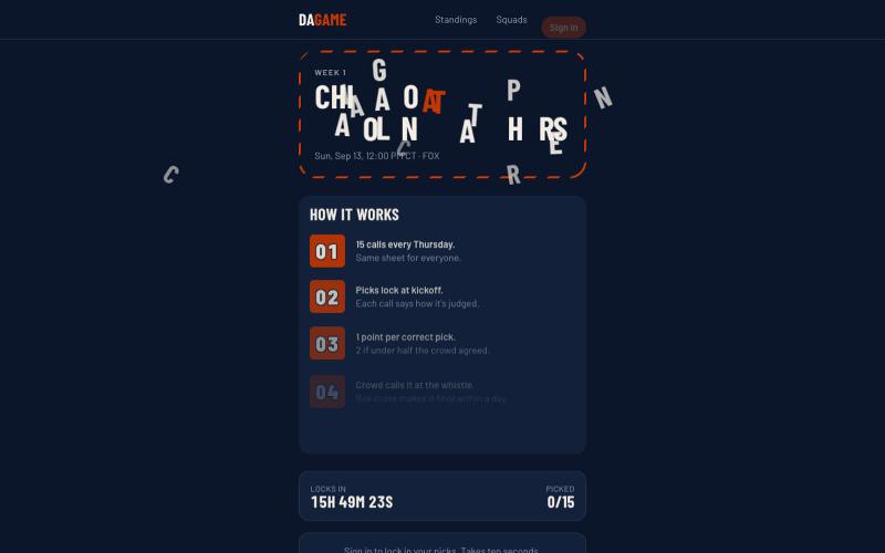 Da Game — screenshot