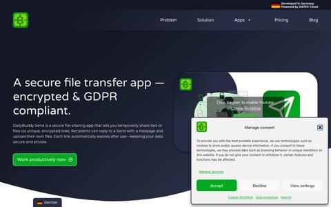Secure File Transfer App – DailyBuddy Send — screenshot