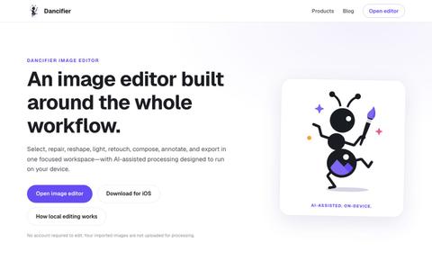 What is Dancifier's Image Editor? — screenshot