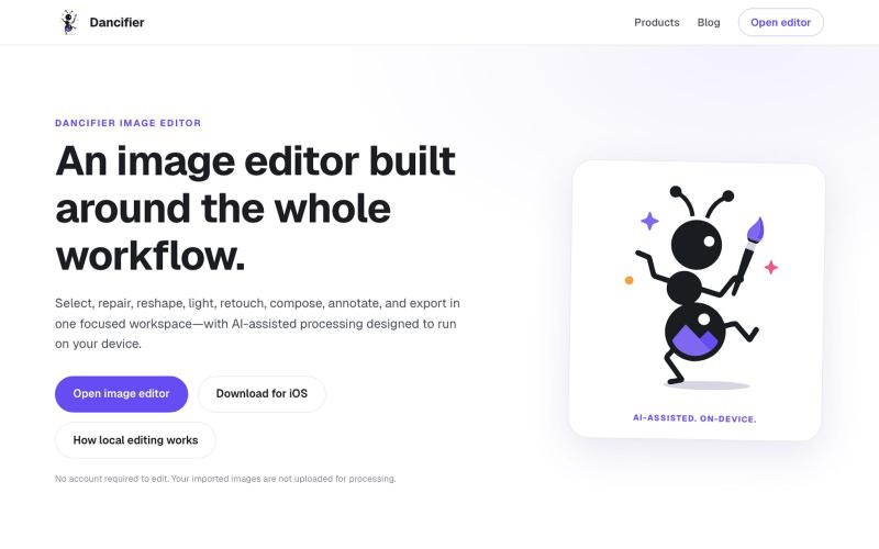 What is Dancifier's Image Editor? — screenshot