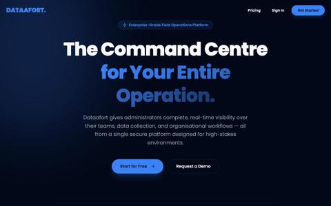 Dataafort | Industrial Data & Spatial Analytics Platform — screenshot