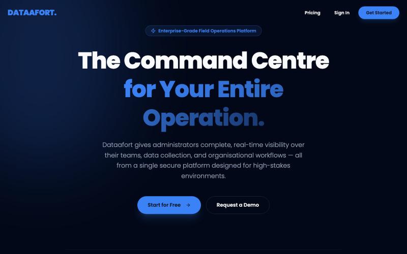 Dataafort | Industrial Data & Spatial Analytics Platform — screenshot