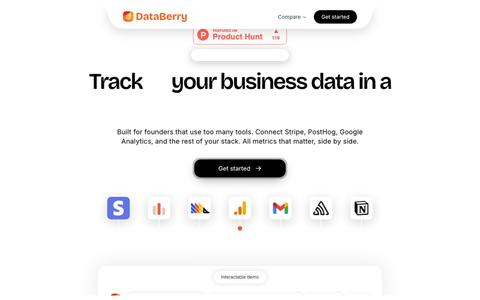 Databerry — All your business data in one place. Built for founders. — screenshot