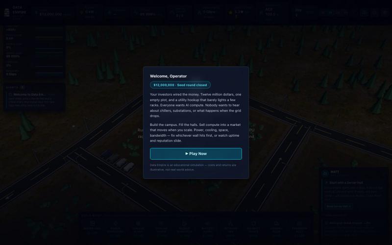 Data Center Game - Data Empire | Build a Data Center Tycoon Empire — screenshot