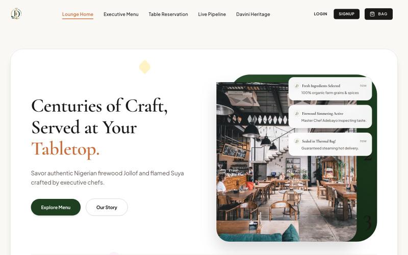 Davini's Food Bank | Authentic & Warm Culinary Experiences — screenshot