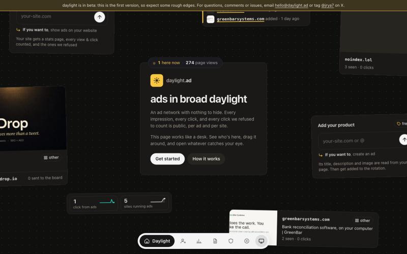 Run your ads in broad daylight — Daylight — screenshot