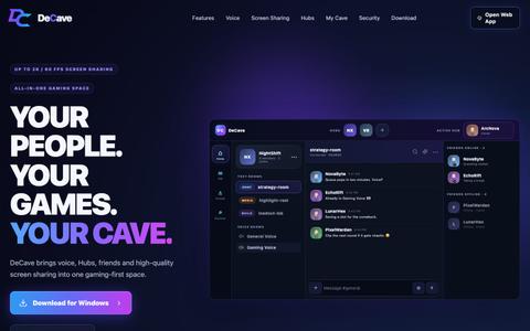 DeCave — Your people. Your games. Your Cave. — screenshot