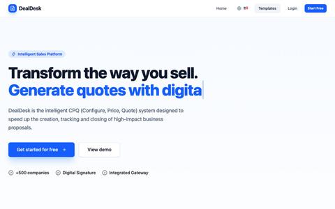 DealDesk | Propostas Comerciais Inteligentes e Seguras — screenshot