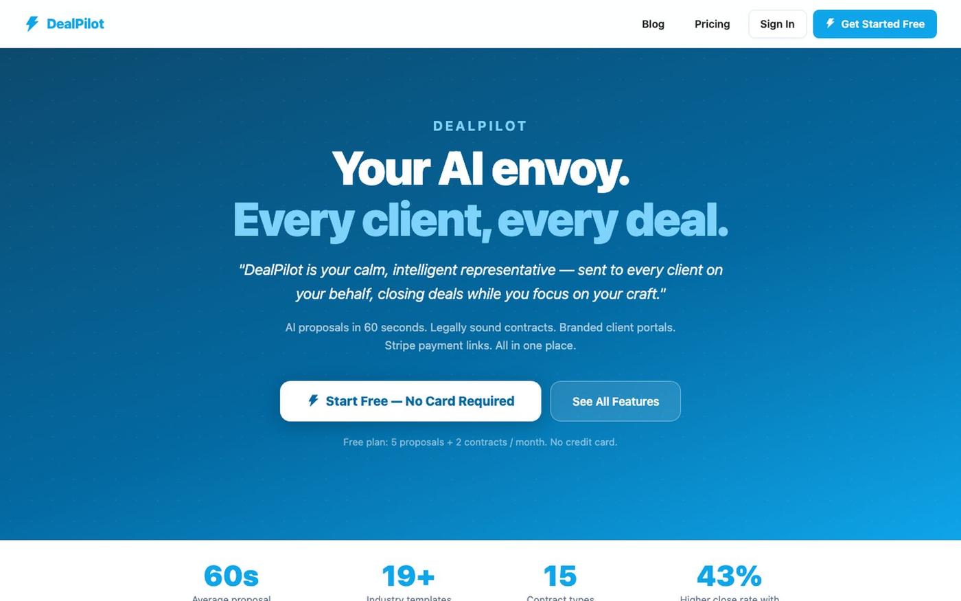 DealPilot — Your AI Co-Pilot for Closing Client Deals — screenshot