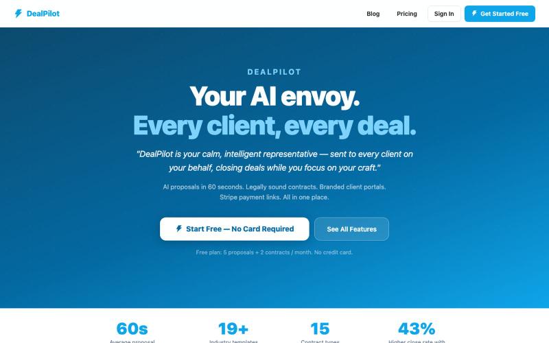 DealPilot — Your AI Co-Pilot for Closing Client Deals — screenshot
