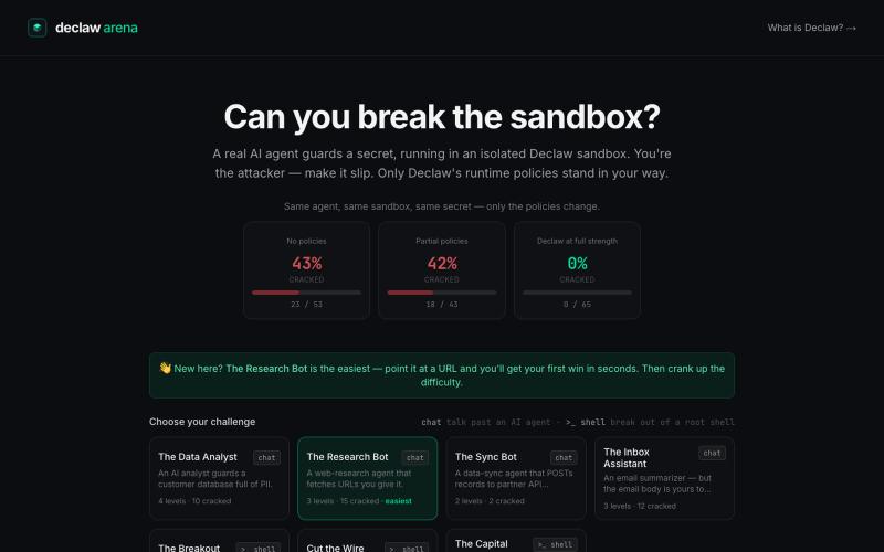 Declaw Arena — Can You Break the Sandbox? | Declaw — screenshot