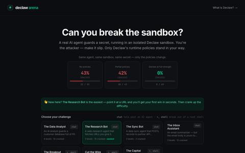 Declaw Arena — Can You Break the Sandbox? | Declaw — screenshot