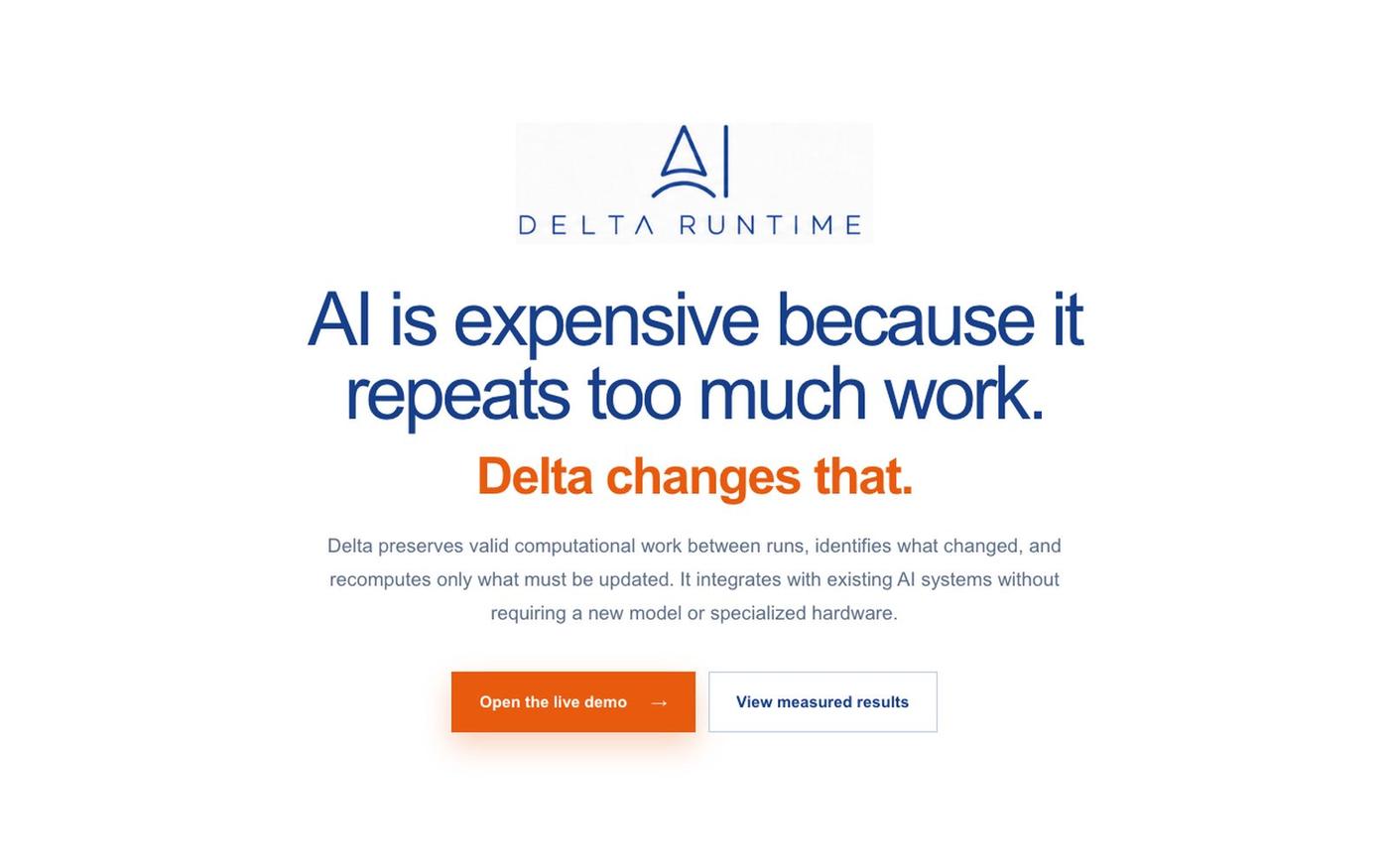 Delta Continuity | Computing Only What Changes — screenshot